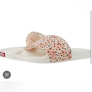 VANS leopard print slide sandals size 7